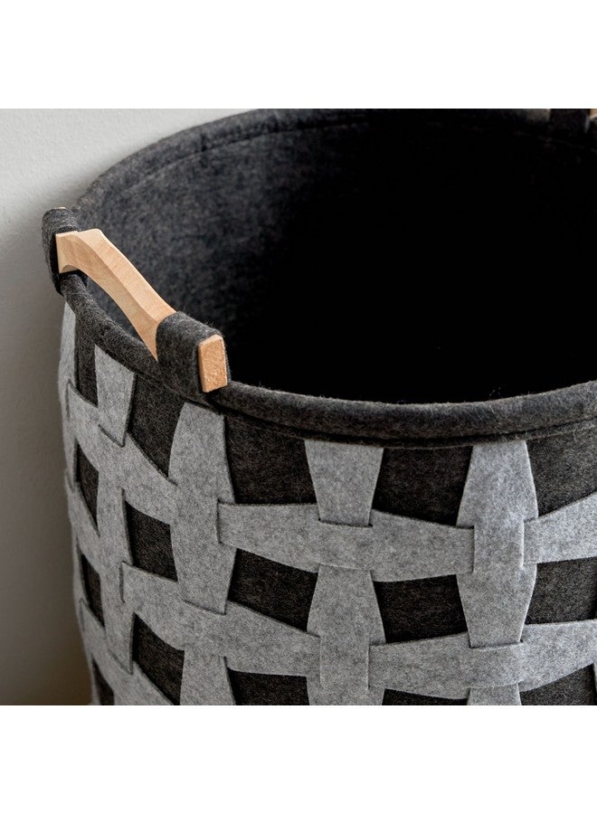 Home Box طقم سلال مصنوعة من اللباد 3 قطع دائري 40 × 32 × 40 سم  - Image 3