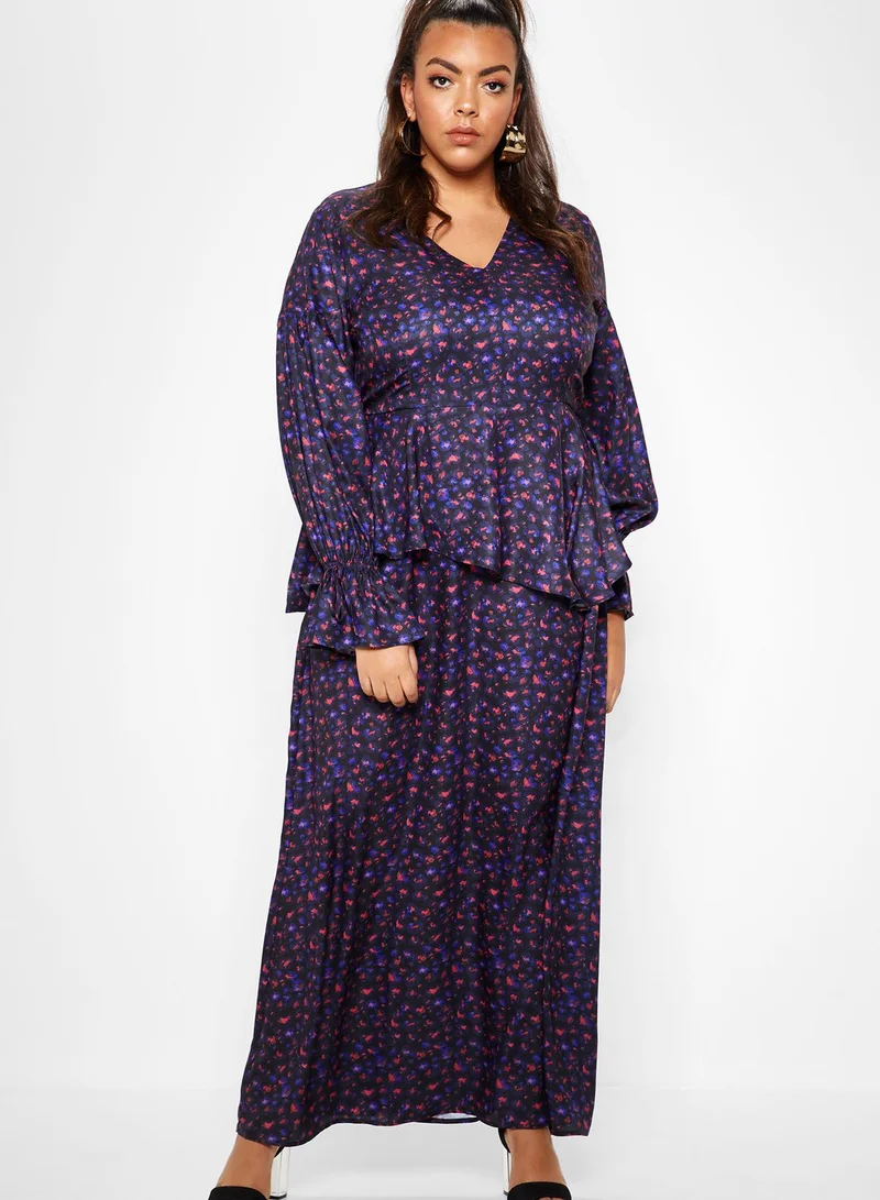 knee length dresses for ladies Rosetta Buckle Maxi Dress – Forest Ink