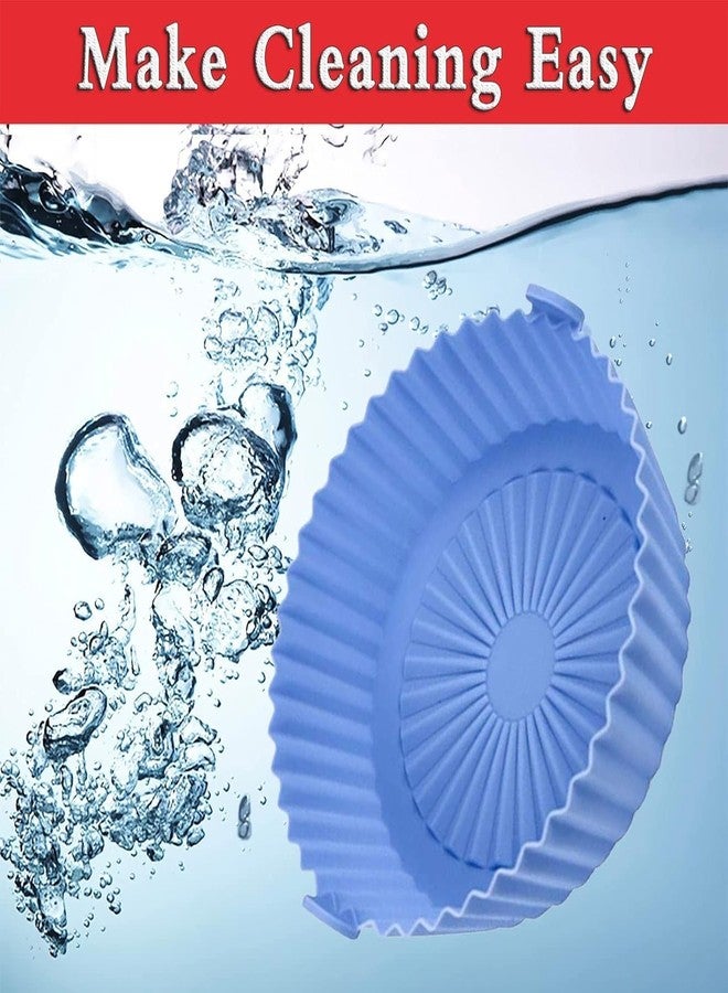 Skytail 6Pcs Different Size Air Fryer Silicone Liners Food Grade NonStick Accessories Reusable Basket Kitchen Air Fryers Oven Accessories Round Tray Baking Bread Pizza Muffin Cake Pie Chicken - Image 3