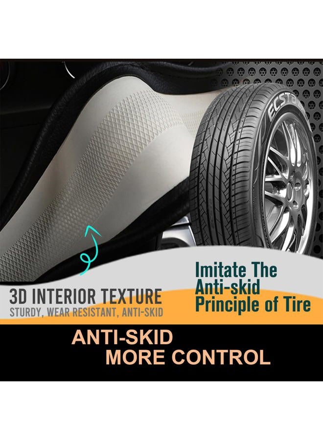 PINCTROT Bling Comfy Steering Wheel Cover for Tesla Model Y / 3, for Camaro, D Shaped 14 Inch Small Sized with Jumbo Crystal Rhinestones, Flat Bottom with Anti-Slip Diamond Leather (Pink) - Image 5