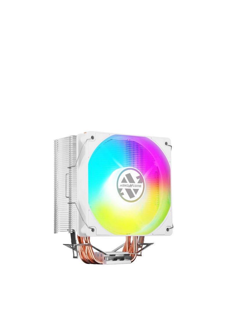 ABKONCORE Abkon Core CPU Cooler CoolStorm T405W Spectrum, Noise level 36db, Connector 4-pin, PWM, Rotation speed 800-1800 rpm ± 10%, CPU Cooler -White | CT405W - Image 1