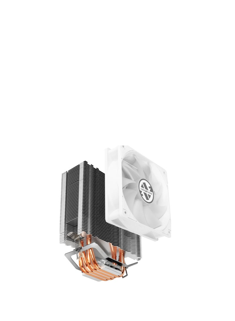 ABKONCORE Abkon Core CPU Cooler CoolStorm T405W Spectrum, Noise level 36db, Connector 4-pin, PWM, Rotation speed 800-1800 rpm ± 10%, CPU Cooler -White | CT405W - Image 3