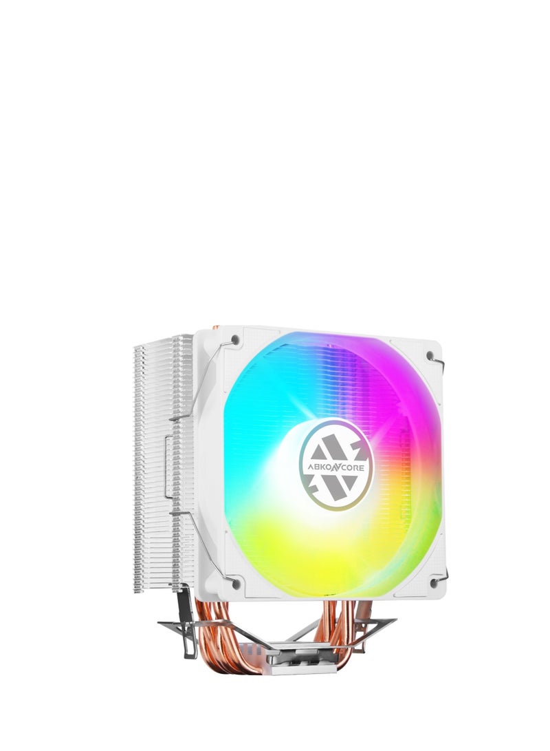 ABKONCORE Abkon Core CPU Cooler CoolStorm T405W Spectrum, Noise level 36db, Connector 4-pin, PWM, Rotation speed 800-1800 rpm ± 10%, CPU Cooler -White | CT405W - Image 4
