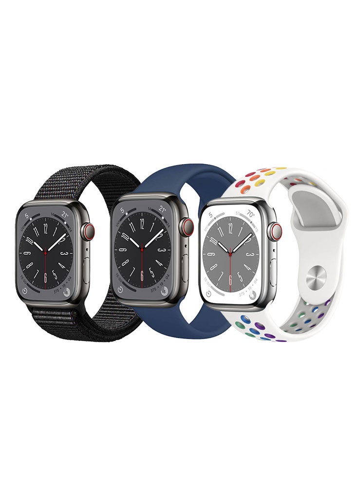Perfii 3pcs Apple Watch Bands 49/46/45/44/42mm Replacement for Apple Watch Series 10/9/8/7/6/5/4/SE/Ultra - Image 1