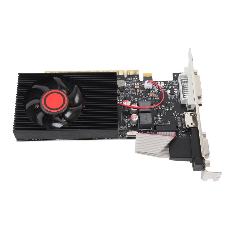 بطاقة رسومات GT610 بسعة 1 جيجابايت DDR3 و64 بت وسرعات 500 ميجاهرتز و600 ميجاهرتز، بطاقة فيديو ألعاب كمبيوتر مع منفذ PCI Express 2.0 16X متوافقة مع أنظمة التشغيل ويندوز 7، 8، 10، 11 ولينكس - Image 2