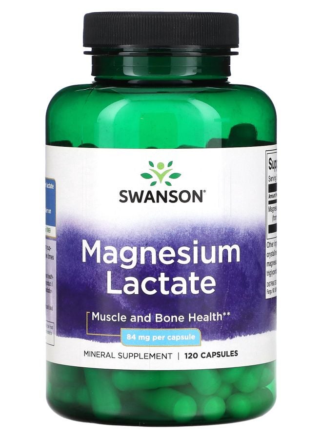 SWANSON Magnesium Lactate 84 mg 120 Capsules