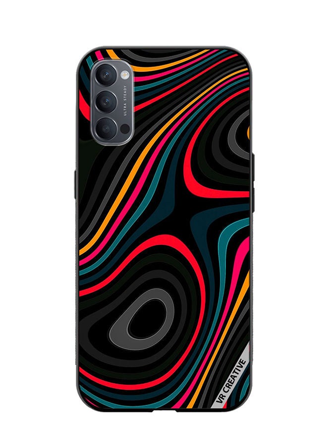 VR CREATIVE Protective Case Cover For Oppo Reno4 Pro 5G Abstract Design Multicolour - Image 1