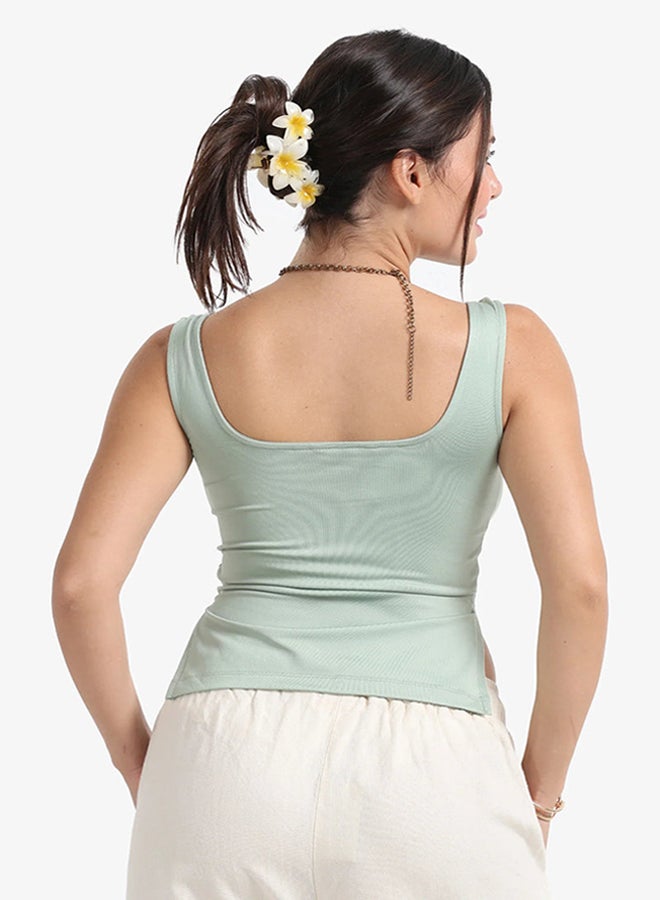 Carina Heart Scoop Collar Top - Image 3