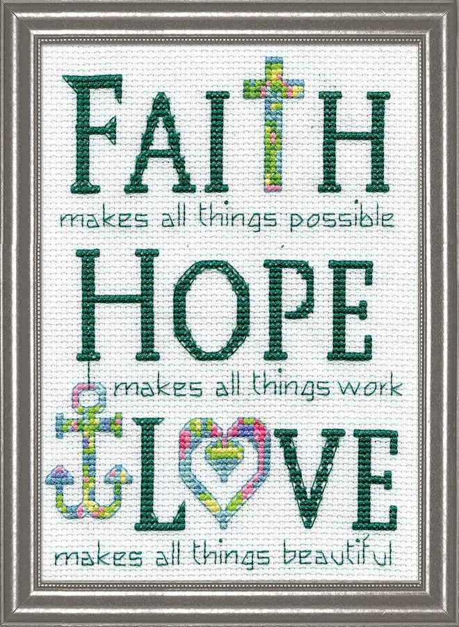 DesignWorks Ink Faith Counted Cross Stitch Kit - Image 1