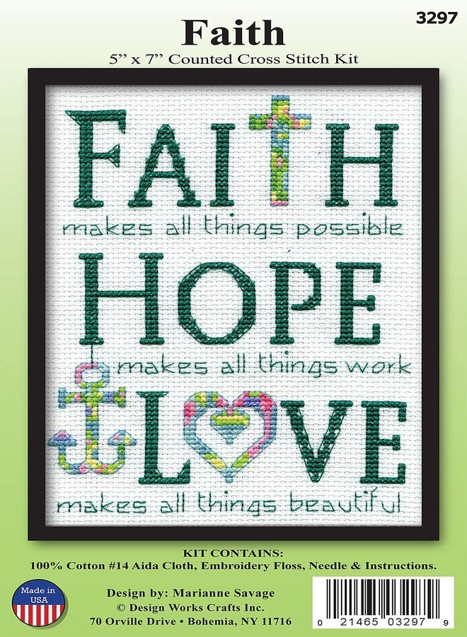 DesignWorks Ink Faith Counted Cross Stitch Kit - Image 2