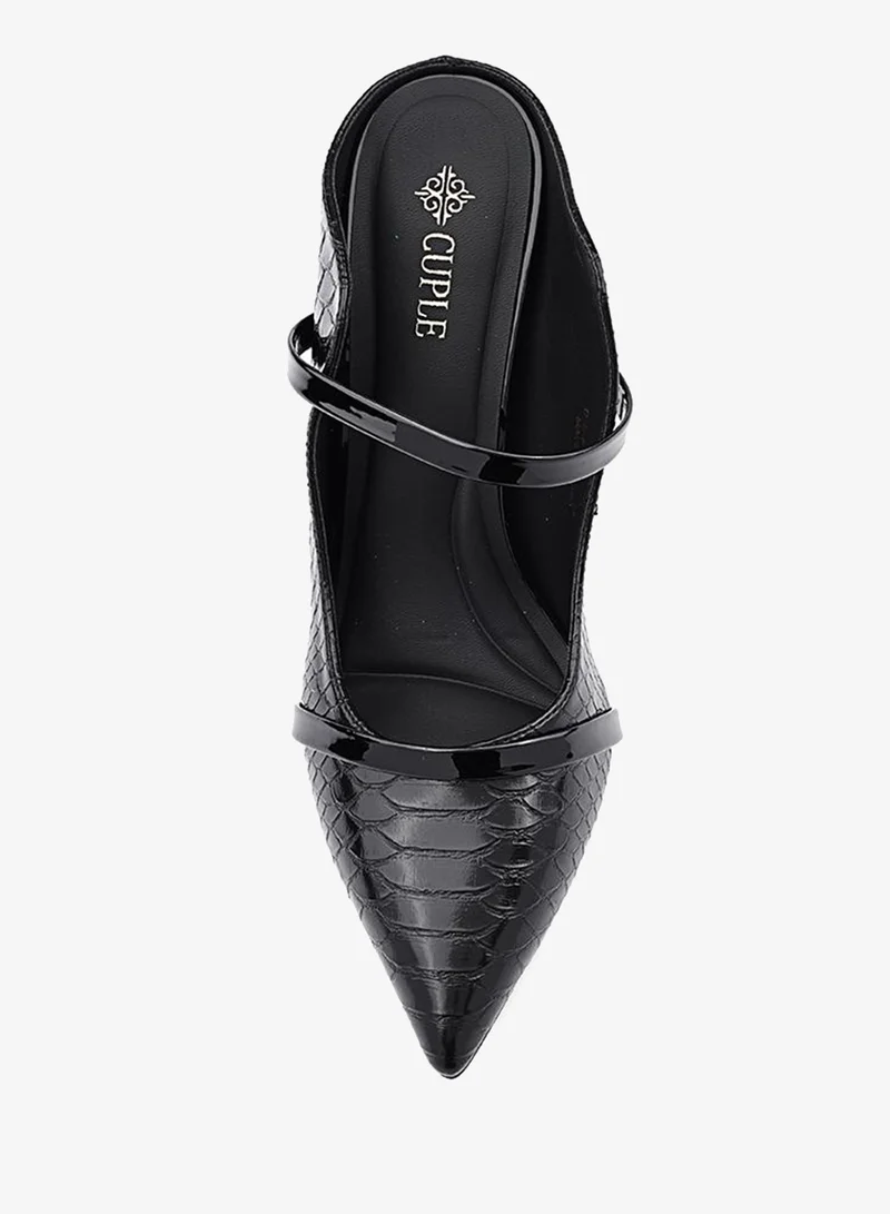 Cuple Black Women Pointed Toe Mule Heels for Women | Best Price UAE
