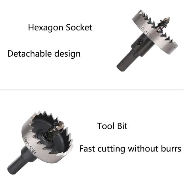 VELTRIX 80mm Drill Machine HSS Drill Bit Hole Saw Metal Cutter Core Bit Choice Of Sizes 12mm to 100mm For Thin Stainless Steel SS Mild Steel Cast Iron MS Aluminium Etc Suitable For All Metals - Image 4