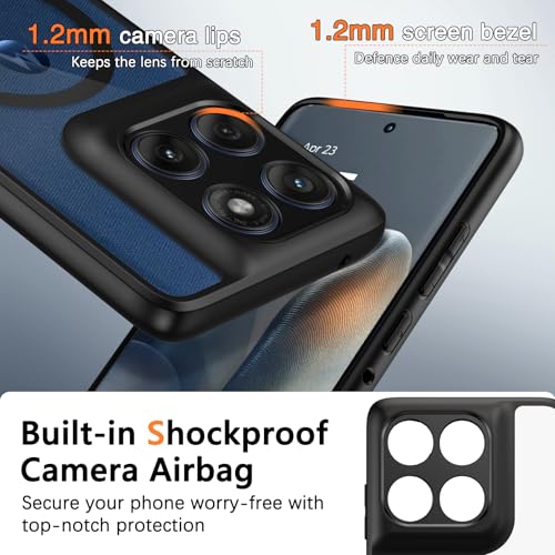 GUAGUA Polycarbonate Clear Case For Moto Edge 60 Fusion/Edge 60/Edge 60S 5G Case, [Compatible With Magsafe] Magnetic Anti-Scratch Translucent Matte Phone Cover,Clear - Image 5
