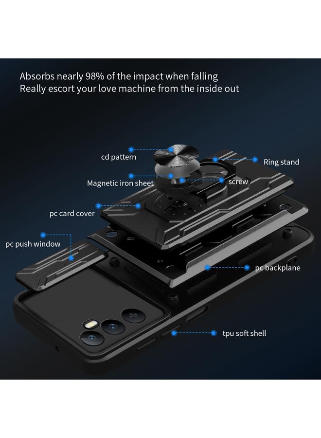 S-TOP Case For Realme C65 4G Sliding Camshield TPU+PC Phone Case with Card Slot - Image 4