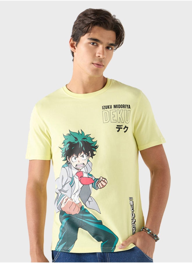 SP Characters Print Crew Neck T-Shirt  - Image 1