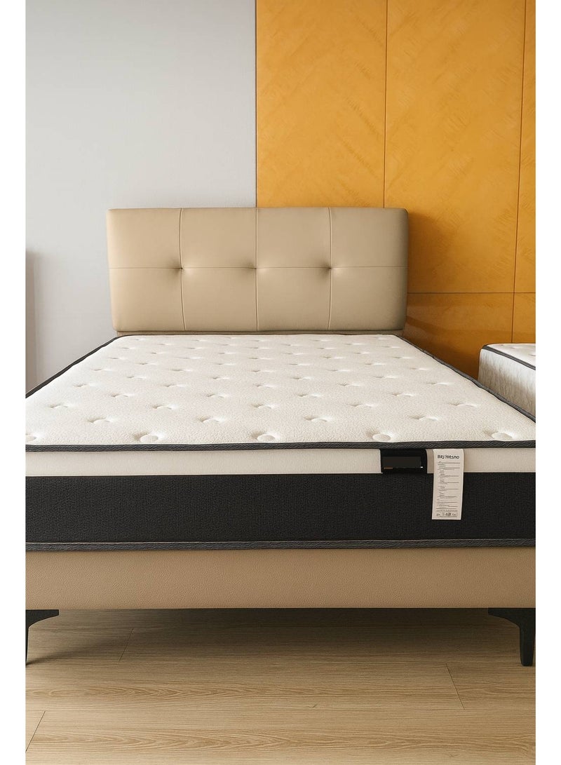Mattress with Pocket Spring and Memory Foam for Pressure Relief, Motion Isolation, Edge Support, Medium Firm Mattress in a Box, 120*200*20cm - Image 2