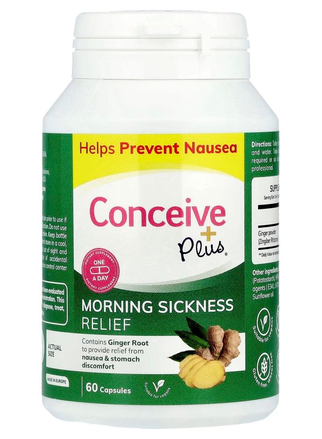 Conceive Plus تخفيف غثيان الصباح 500 ملغ 60 كبسولة - Image 1