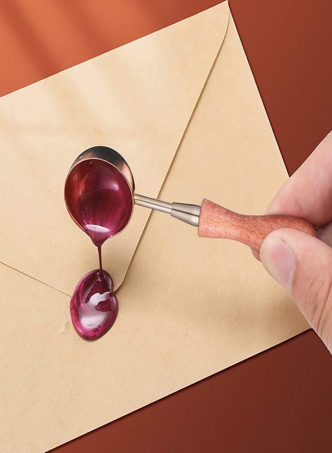 هيليلي ملعقة ختم شمع نحاسية من HEALLILY، قطعة واحدة، لصنع الأشياء بنفسك، ملعقة لإذابة الشمع، ملعقة شمع للدعوات، الأظرف، وصناديق الهدايا - Image 4
