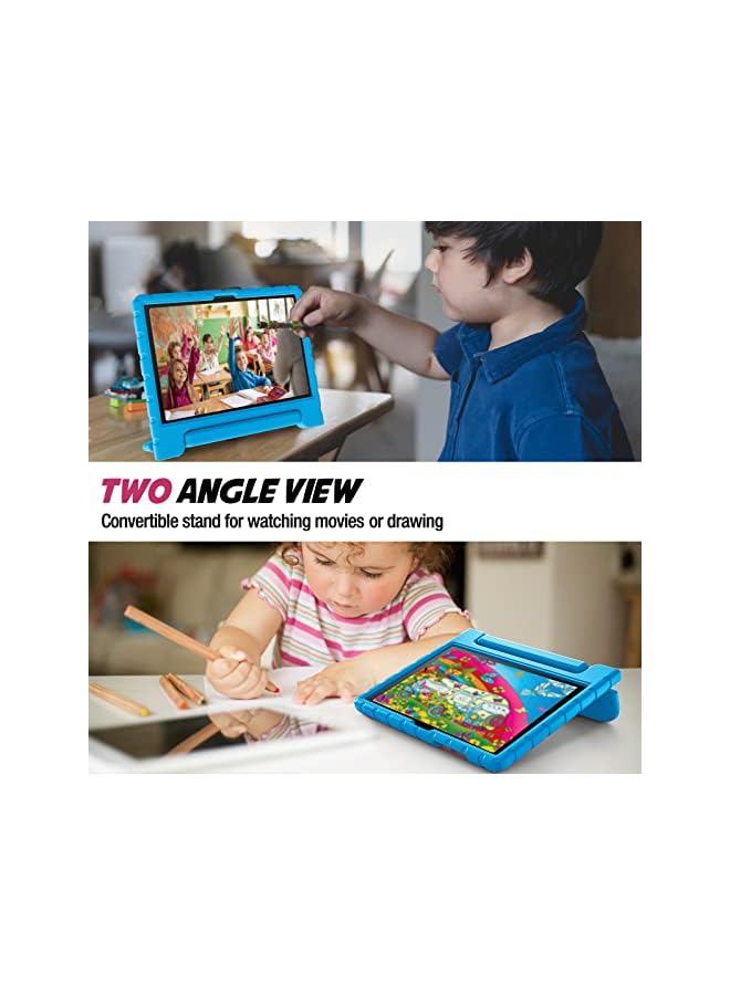 Procases Kids Case For Galaxy Tab A8 10.5” 2022 (Sm-X200/Sm-X205/Sm-X207), Shockproof Convertible Handle Stand Cover Lightweight Kids Friendly Protective Case For Galaxy Tab A8 10.5 Inch 2022 -Blue - Image 4