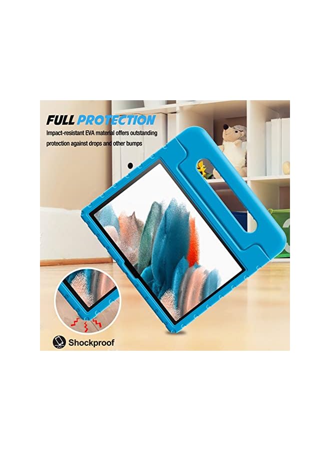 Procases Kids Case For Galaxy Tab A8 10.5” 2022 (Sm-X200/Sm-X205/Sm-X207), Shockproof Convertible Handle Stand Cover Lightweight Kids Friendly Protective Case For Galaxy Tab A8 10.5 Inch 2022 -Blue - Image 3