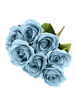 Huitich Artificial Blue Rose Bouquet for Elegant Decor  - Image 1