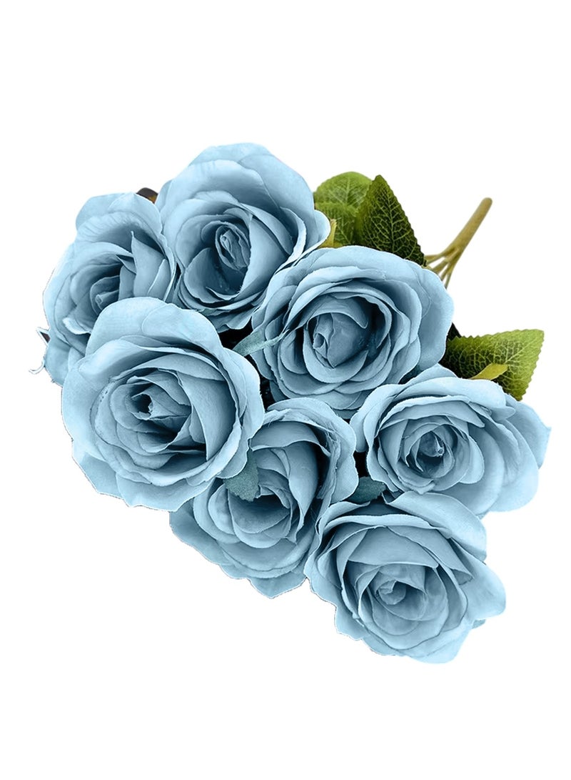 Huitich Artificial Blue Rose Bouquet for Elegant Decor  - Image 1