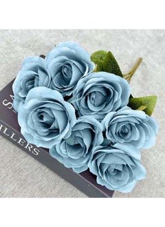 Huitich Artificial Blue Rose Bouquet for Elegant Decor  - Image 3