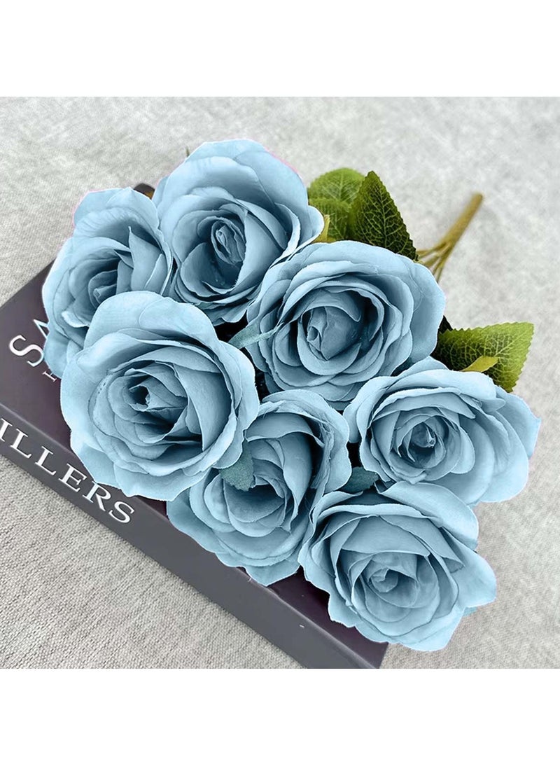 Huitich Artificial Blue Rose Bouquet for Elegant Decor  - Image 3