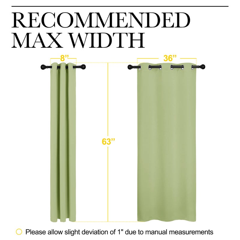 NICETOWN Curtains for Bedroom, Green Nursery Curtains Thermal Insulated, Grommet Top Blackout Drapes for Son's Room Privacy (Sage Green, 1 Pair, 42 x 63 inches) - Image 5