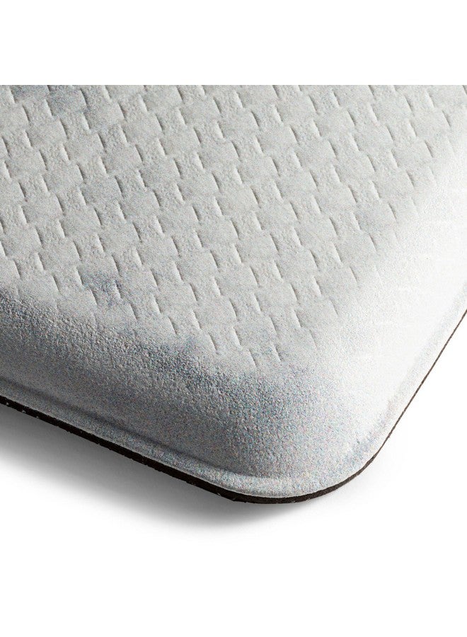 Home Dynamix Home Dynamix Cozy Living Modern Marble Runner Anti-Fatigue Kitchen Mat, Non-Slip Floor Mat, Padded Standing Desk Mat, Grey/White, 17.5"x55"  - Image 4