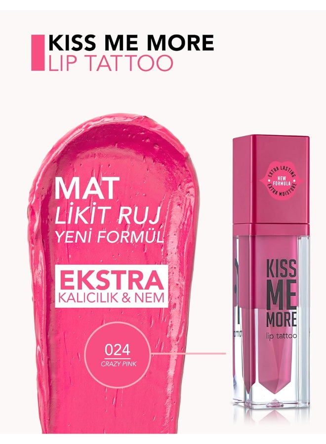 flormar Kiss Me More Ltt New-024 Crazy Pink - Image 3