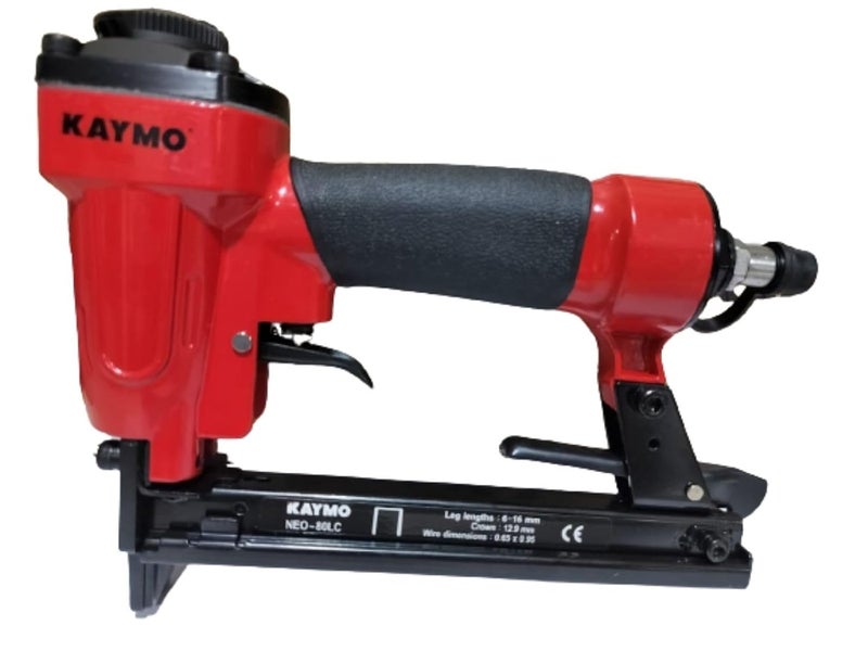 KAYMO NEO-80LC Pneumatic Stapler with 80 Series 8008 Heavy Duty Staple Pins (10000 Pieces) | 880g Lightweight | 60–90 PSI | 360° Top Air Exhaust | Metal Magazine Assembly | Long Magazine Latch - Image 2