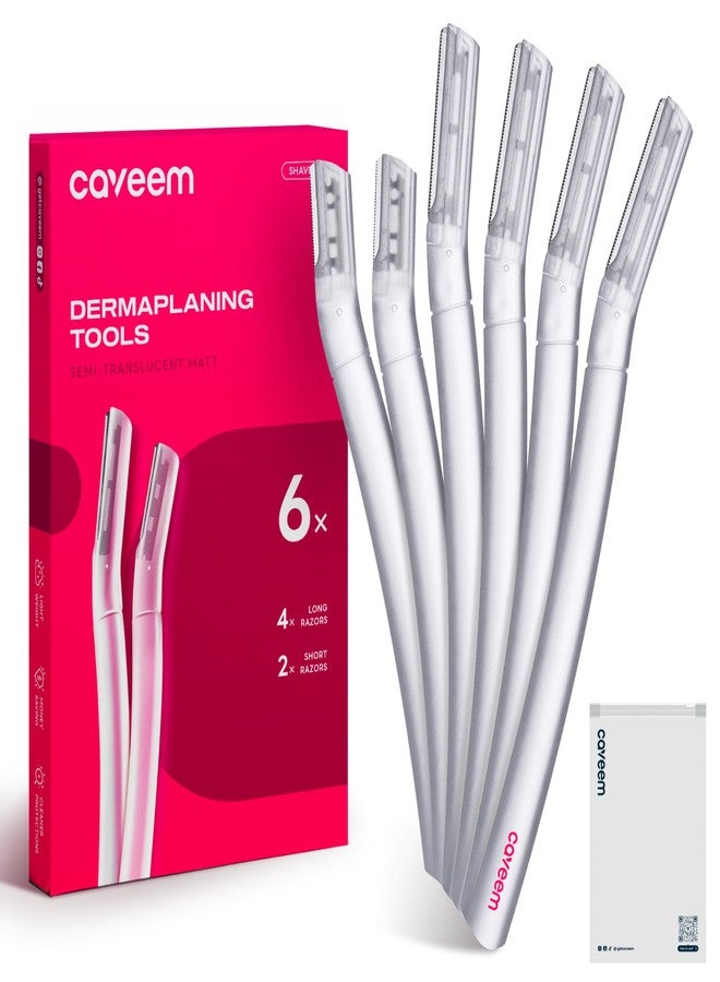 CAVEEM Dermaplane Razor for Women, Dermaplaning Tool - Face Razors for Women and Men, Eyebrow Trimmer and Facial Hair Removal Shaver, Gentle Exfoliation Blades Epilator for Men (6 Count) - Image 1