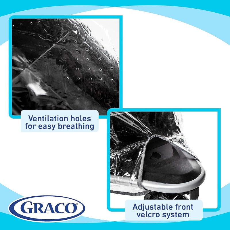 Graco Universal Rain Cover for Baby Jogging Strollers - Waterproof and Windproof Weather Shield - Image 3