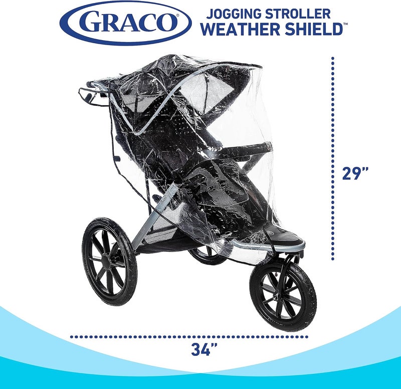 Graco Universal Rain Cover for Baby Jogging Strollers - Waterproof and Windproof Weather Shield - Image 4