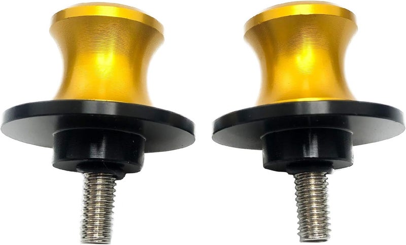 YIMOTO 6MM M6x1.5 Motorcycle Swing arm Sliders Spools CNC Swing Arm Stand Screws 2PCS for Yamaha YZF R1 R3 R6 R25 R125 R6S 600R 750R (Gold) - Image 3