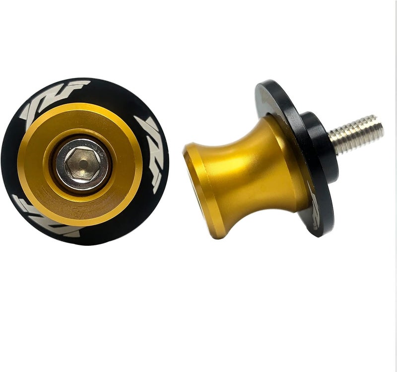 YIMOTO 6MM M6x1.5 Motorcycle Swing arm Sliders Spools CNC Swing Arm Stand Screws 2PCS for Yamaha YZF R1 R3 R6 R25 R125 R6S 600R 750R (Gold) - Image 5