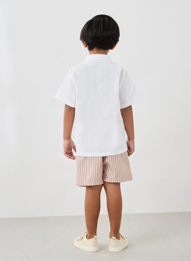 Styli Styli Short Sleeve Buttoned Shirt and Shorts Set