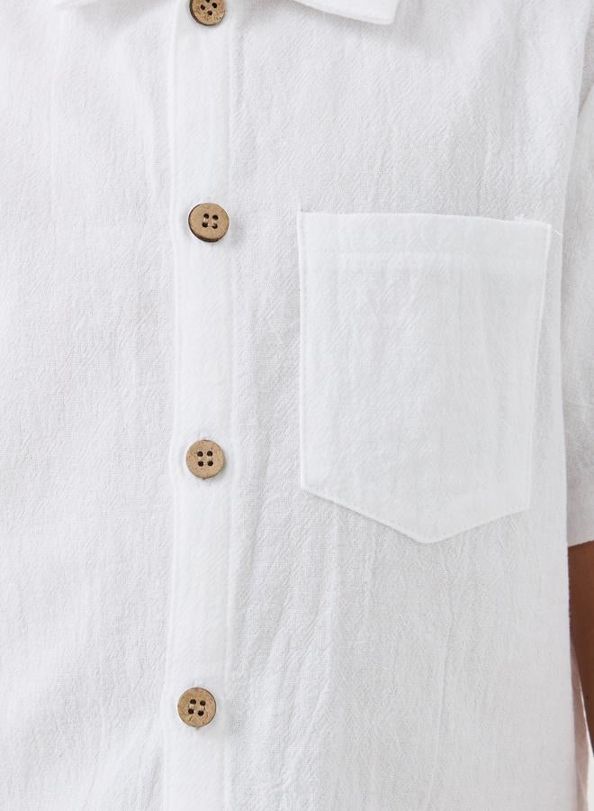 Styli Styli Short Sleeve Buttoned Shirt and Shorts Set  - Image 3