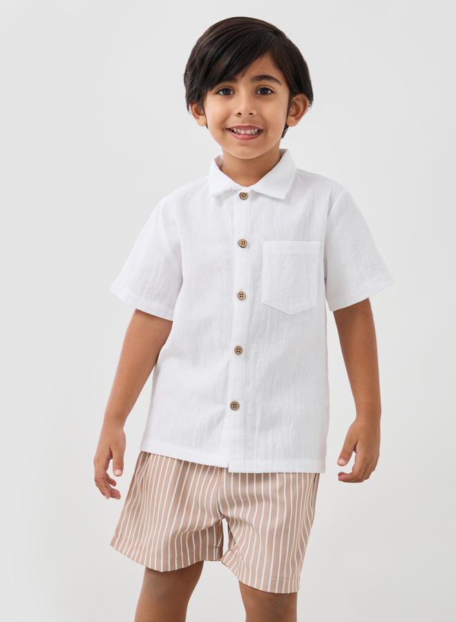 Styli Styli Short Sleeve Buttoned Shirt and Shorts Set  - Image 2