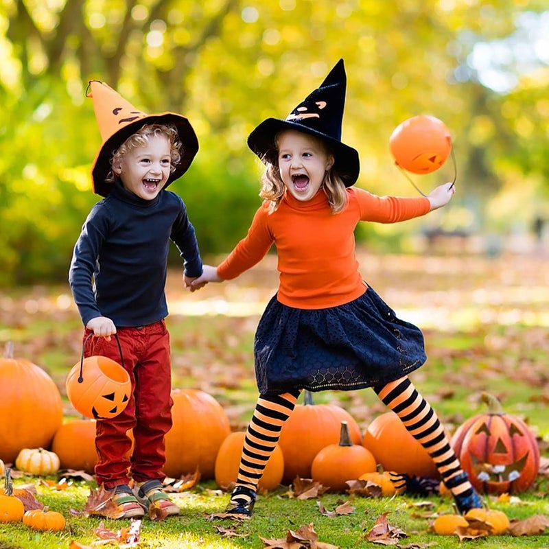 cheekyglo Halloween Candy Bucket, 12pcs Halloween Pumpkin Candy Box, Mini Package Treat Container Gift Boxes for Halloween Party Decoration Supplies Kids Trick or Treat Party Favors - Image 1
