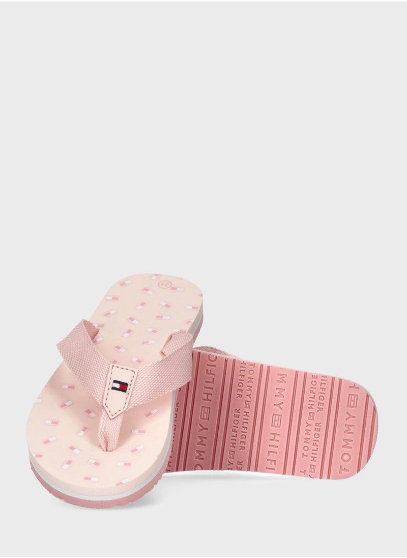 TOMMY HILFIGER - Kids Flag Flip Flops - Image 1