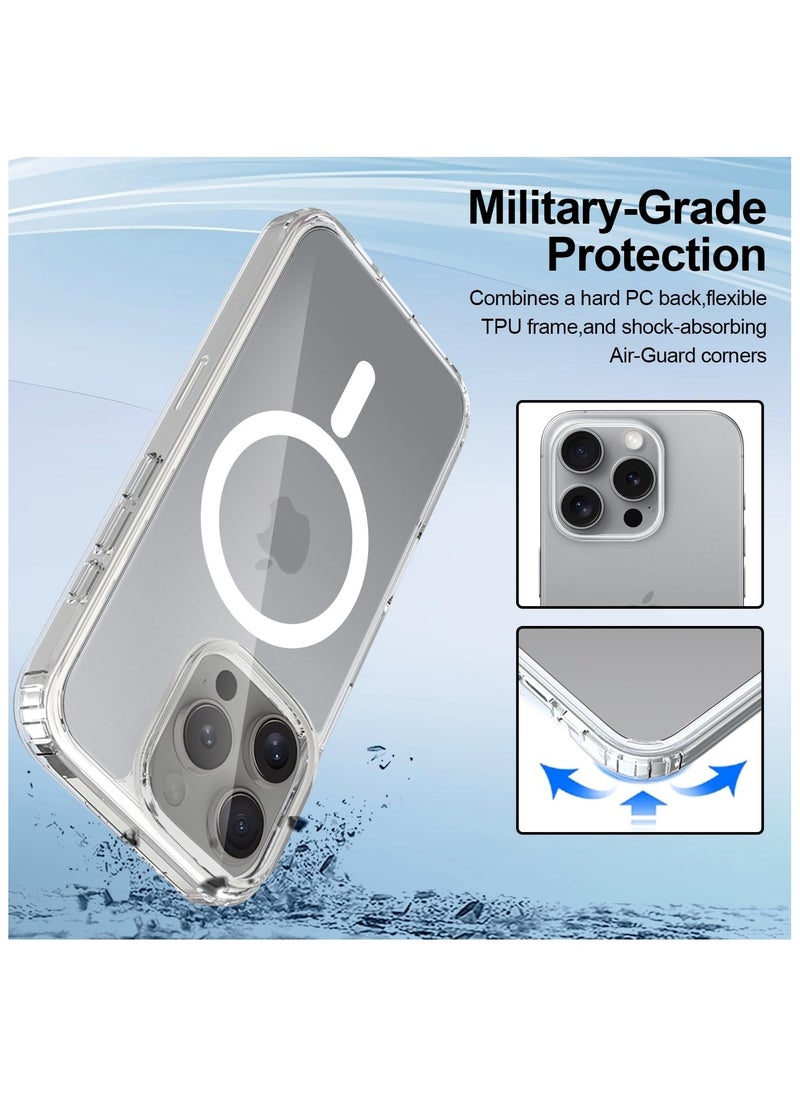 Generic - Case Cover for iPhone 16 Pro Max 6.9inch, Compatible with MagSafe, Scratch-Resistant Back, Anti-Scratch Clear Back Magnetic Phone Cover - Image 1