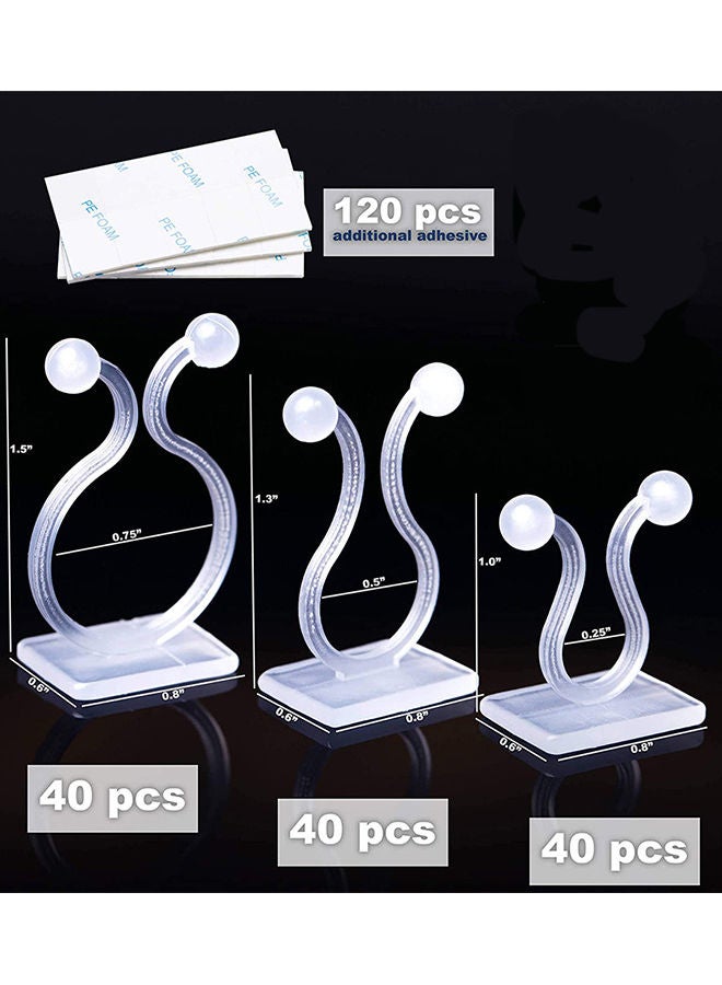 NIBEMINENT 120-Piece Plant Climbing Wall Fixture Clips Set White 20x13x5cm - Image 2