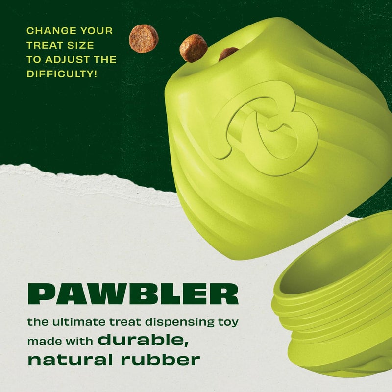 Benebone Pawbler - Natural Rubber Interactive Enrichment Treat and Kibble Dispensing Dog Toy â€“ Great for Boredom - Medium/Large - Image 3
