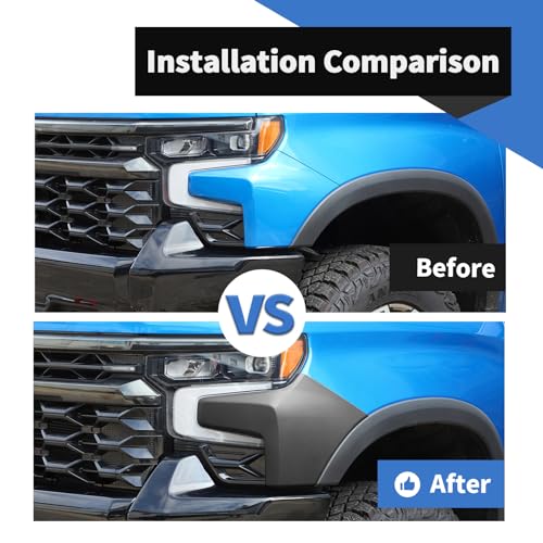 Voodonala for Chevy Silverado 2022-2024 ZR2 Front Hood Cowl Body Armor,Outer Cowl Cover,Edge Guards Exterior Accessories Compatible with Chevy Silverado ZR2 2022-2024(Matte Black) - Image 2