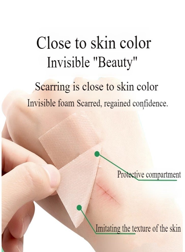 Silicone Scar Tape, Medical Silicone Scar Removal Sheet, Stretch Mark Treatment Waterproof Silicone Scar Sheet, Fade Scar Effective Cosmetic Scar Removal Gel Painless Tape Roll for Cesarean Section, Burn Scars and Other Scars (4cm x 1.5m) - Image 3