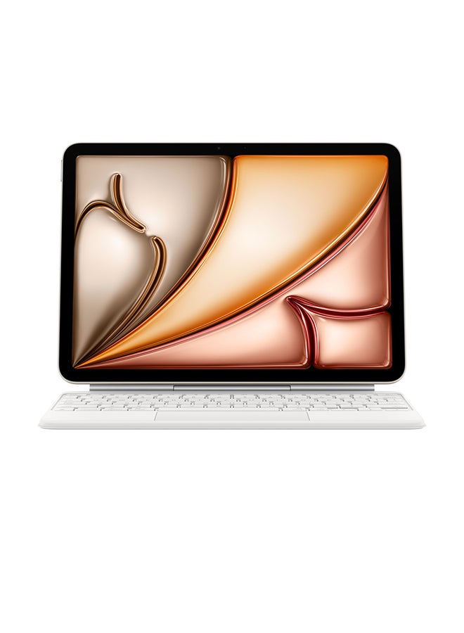 ابل  لوحة مفاتيح سحرية لجهاز آيباد إير 11 بوصة (M3) - عربي - أبيض - Image 1