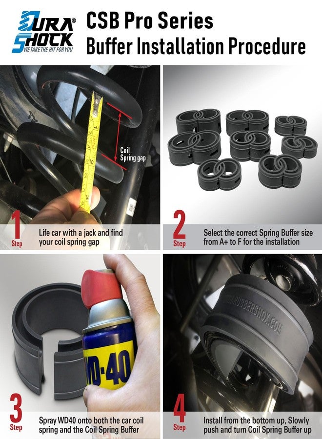 DuraSHOCK Coil Spring Spacer for Vehicle, Comes with Different Series for Different Loading Weight, Front Rear Shock Absorber (CSB Pro, B+) - Image 5