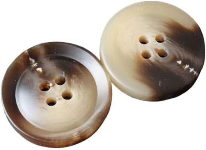Button,10pcs Coat Windbreaker Resin Buttons Shirt Hand-Sewn Four-Eye Button Jacket Suit Decorative Button(10pcs S8,28mm) - Image 1